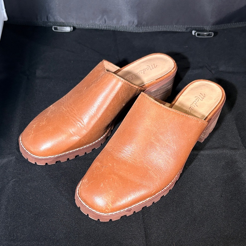 Madewell size 7 The Mindy Mule boho Tan Leather Slip-On Loafers - Picture 7 of 13
